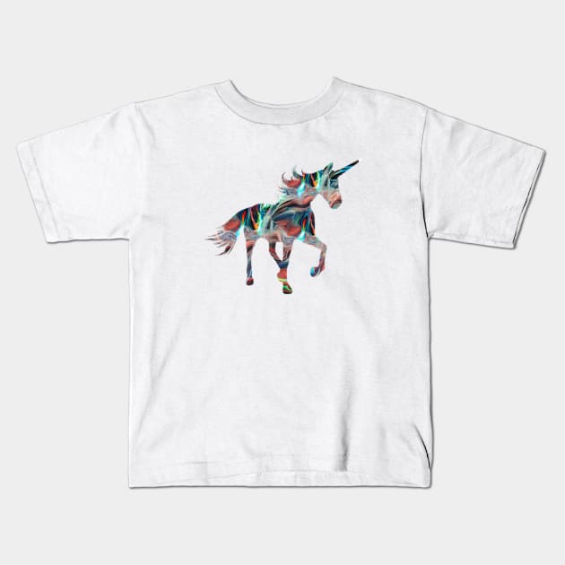 Unicorn2 Kids T-Shirt by jjsealion
